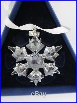 SWAROVSKI 2010 Annual Crystal Snowflake Christmas Ornament MINT in Original Box