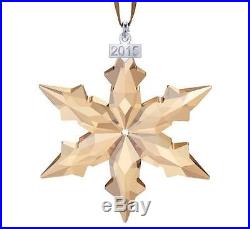 SWAROVSKI 2015 SCS Christmas Ornament SET OF 3 golden crystal 5135903 large