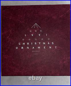 SWAROVSKI CRYSTAL 1991 Annual Holiday Ornament In Box RARE