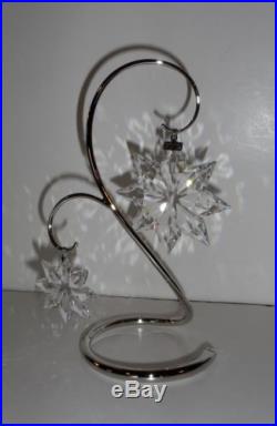 SWAROVSKI CRYSTAL 7 Silver Christmas Ornament HOLDER Home Display Stand 1076800