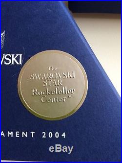 SWAROVSKI CRYSTAL ANNUAL XMAS ORNAMENT 2004, NEW With COA ROCKEFELLER CENTER