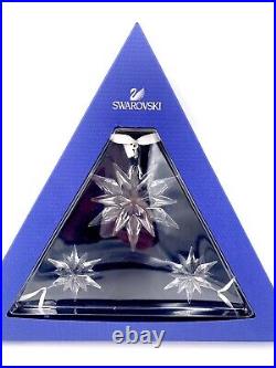 SWAROVSKI CRYSTAL CHRISTMAS STAR ORNAMENT SET OF 3 2011 RETIRED in BOX SWAN MARK