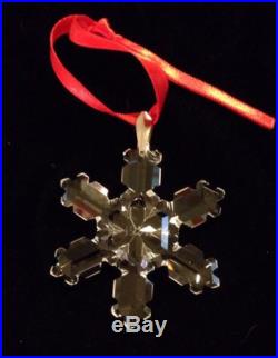 SWAROVSKI CRYSTAL GLASS ANNUAL CHRISTMAS ORNAMENT SNOWFLAKE 1992 NO BOX / CERT