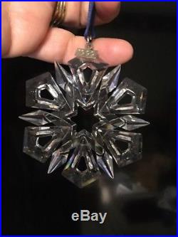 SWAROVSKI Crystal 1999 Christmas Ornament 9445 990 001 Snowflake Star