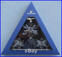 SWAROVSKI Crystal 2014 Annual Set of 3 Snowflake Christmas Ornament New in Box