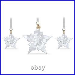 SWAROVSKI Crystal 2021 Annual Star Snowflake Christmas Ornament Trio Set NIB
