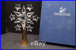 SWAROVSKI Crystal Christmas TREE TOPPER Chrome Gold Plated #632784 IN BOX