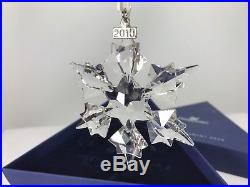 SWAROVSKI Crystal Snowflake Star 2010 Annual Christmas Ornament with Box