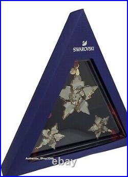 SWAROVSKI Gold Crystal Festive Annual Edition 2021 Ornament Set 3 Stars 5597133