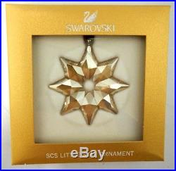 SWAROVSKI SCS 2013 LITTLE STAR ORNAMENT GOLD ANNUAL 2013 XMAS RETIRED #5053647