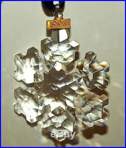 SWAROVSKI Silver Crystal Snowflake 1994 Christmas Tree OrnamentMINT BOX & CERT