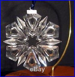 SWAROVSKI Silver Crystal Snowflake 1999 Christmas Tree OrnamentMINT BOX & CERT