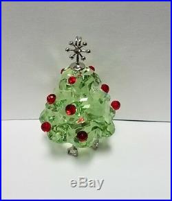 SWAROVSKI crystal Christmas tree green ornament 2 swan logo