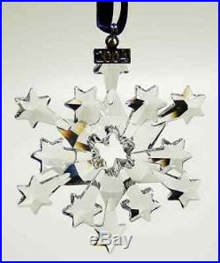 Set 3 Swarovski Annual Edition 2004 Star Snowflake Crystal Christmas Ornaments