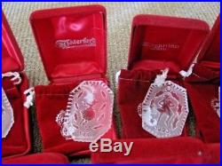 Set Of 12 Waterford Crystal 12 Days Of Christmas Ornaments NIB