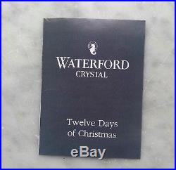 Set Waterford Crystal 12 Days of Christmas Ornaments 1982 1985 1995 Exc Cond