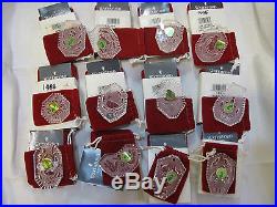 Set of 12 Waterford Crystal 12 Days of Christmas Ornaments incl. 1982 2 avail