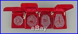 Set of 12 Waterford Crystal ANNUAL ORNAMENTS 12 Days of Christmas with Boxes