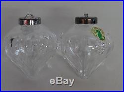 Set of 2 Waterford Crystal Annual Ball 1993 Christmas Tree Ornaments