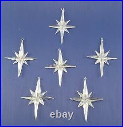 Set of 6 Star Of Bethlehem Crystal Christmas Tree Ornaments