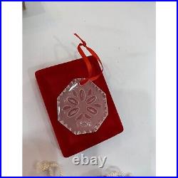 Set of 6 Waterford Crystal 12 days of Christmas Ornaments (1983,1986-1990)