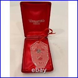 Set of 6 Waterford Crystal 12 days of Christmas Ornaments (1983,1986-1990)