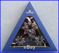 Set of THREE SWAROVSKI Crystal 2013 Annual Star Christmas Ornaments NEW IN BOX