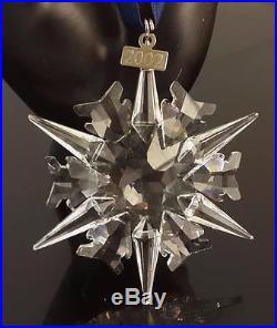 Signed Swarovski 2002 Holiday Christmas Ornament Silver Crystal Figurine Retired