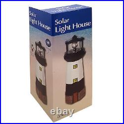 Solar Powered Lighthouse Rotating LED Bulb Garden Ornament Large Patio Light