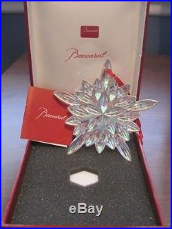 Star Baccarat French Crystal NOEL Christmas ORNAMENT IRIDESCENT COURCHEVEL MIB