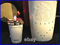 Starbucks NEW 2015 SWAROVSKI Crystals TUMBLER + ORNAMENT + Red Shiny GIFT BOXES