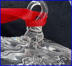 Steuben Bird Christmas Crystal Ornament 88657