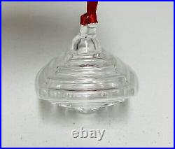 Steuben Clear Crystal Chinese Lantern Christmas Ornament