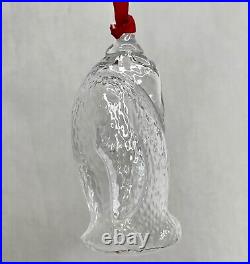 Steuben Penguin Bell Christmas Crystal Ornament 88772