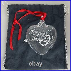 Steuben Puffy Heart Christmas Crystal Ornament 88655
