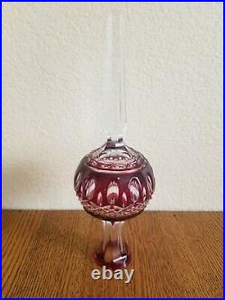 Stunning Waterford Cased Crystal Ruby Red Clarendon Christmas Tree Topper