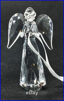 Swan Signed Swarovski Crystal Angel withStar Annual Christmas Ornament #5457071