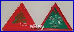 Swarovski 1992 Snowflake Crystal Christmas Ornament Orig Ribbon, Box