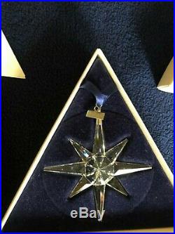 Swarovski 1995 Annual Christmas Snowflake / Star Crystal Ornament COA/ BOX