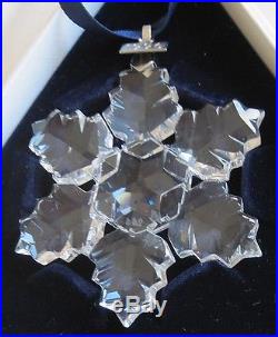 Swarovski 1996 Annual Snowflake Crystal Christmas Ornament Swan Signed & Box
