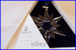 Swarovski 1997 Annual Crystal Snowflake Christmas Ornament with Box