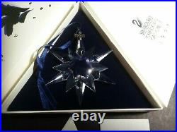 Swarovski 1997 Crystal Snowflake Christmas Ornament Mint Original Box Sleeve COA