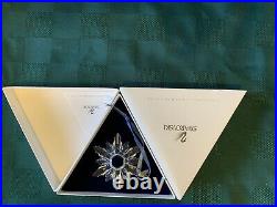Swarovski 1998 Crystal Star / Snowflake Ornament Coa In Box