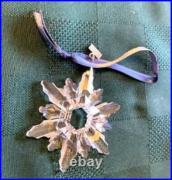 Swarovski 1998 Crystal Star / Snowflake Ornament Coa In Box
