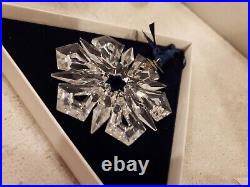 Swarovski 1999 Annual Christmas Ornament Crystal Snowflake Star With Box & COA