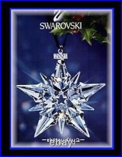 Swarovski 2000 & 2001 Snowflake STAR Annual ORNAMENTset of 2 boxesBeautiful