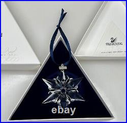 Swarovski 2000 Christmas Crystal Snowflake Ornament in Box & COA 88630