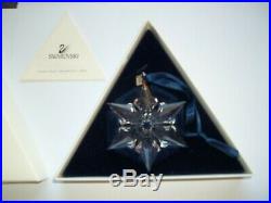 Swarovski 2000 Crystal Snowflake Christmas Ornament Retired in Box Excellent Con