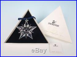 Swarovski 2001 Annual Christmas Star Snowflake Ornament Crystal Mint in Box