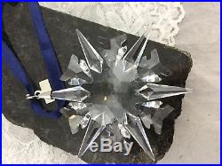 Swarovski 2002 Crystal Snowflake Star Christmas Ornament No 288802 in Box